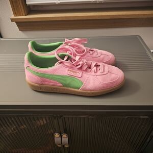 Puma Pink and Green Sneakers